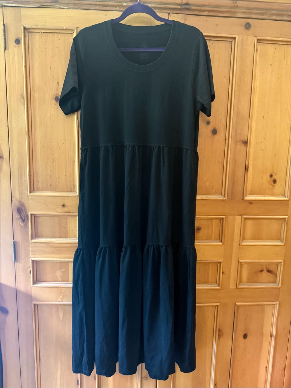 Women's Woolx Black Lucia Maxi Dress with Tiered Skirt